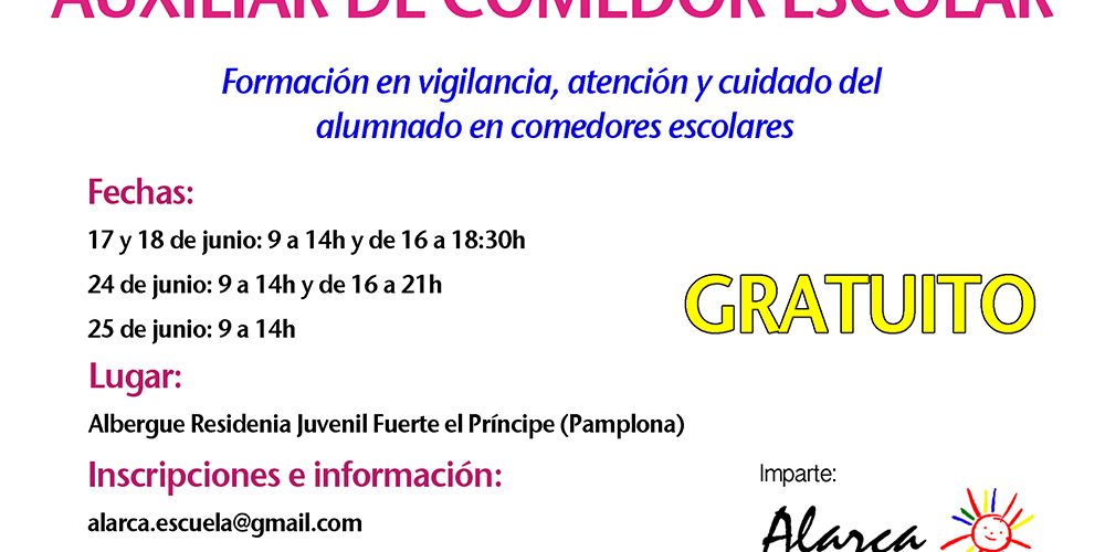 Cartel Curso comedorENAJ
