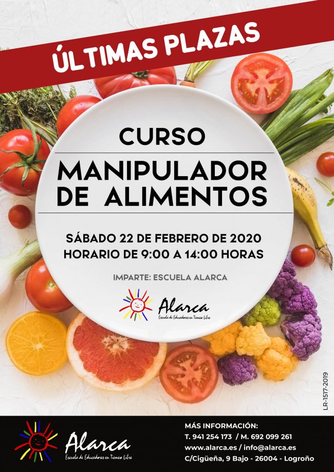 Curso manipulador alimentos 2020 ultimas plazas